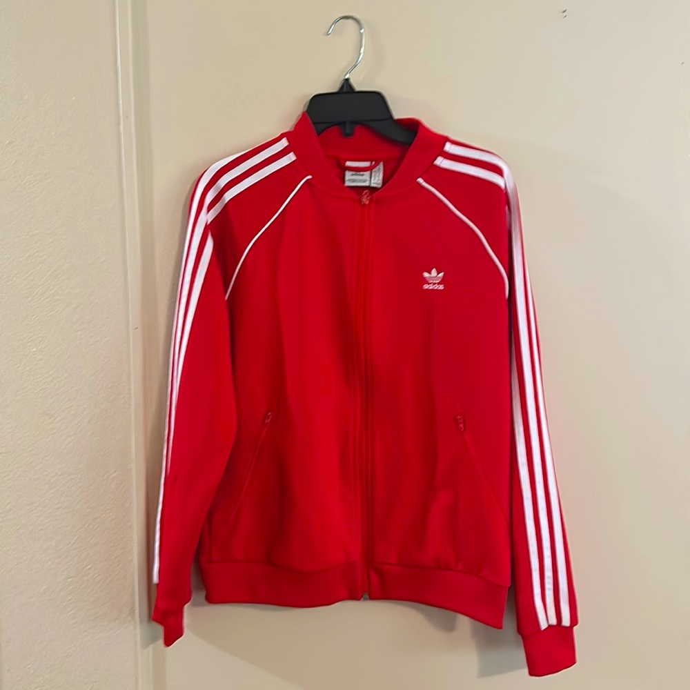 Classic Adidas red jacket M